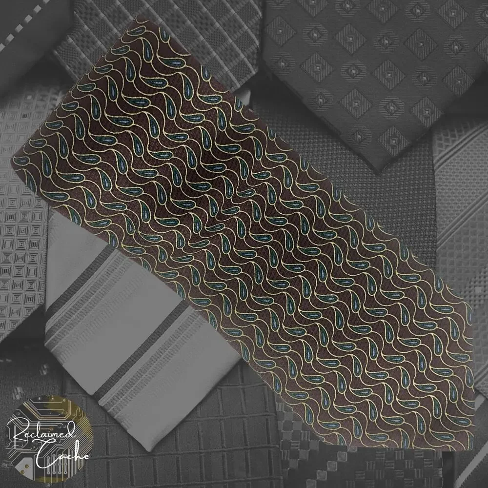 Brown Peacock Paisley Tie